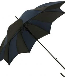 Women's Apparel Soake Walking Stick Umbrella In Black And Blue Swirl