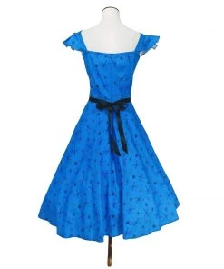 ChicStar Swing Dress In Blue Atomic Print
