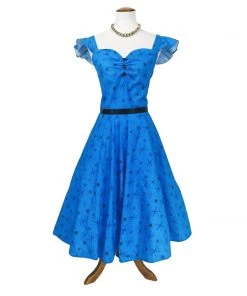 ChicStar Swing Dress In Blue Atomic Print