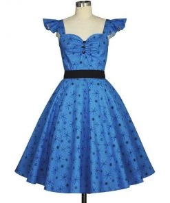 ChicStar Swing Dress In Blue Atomic Print