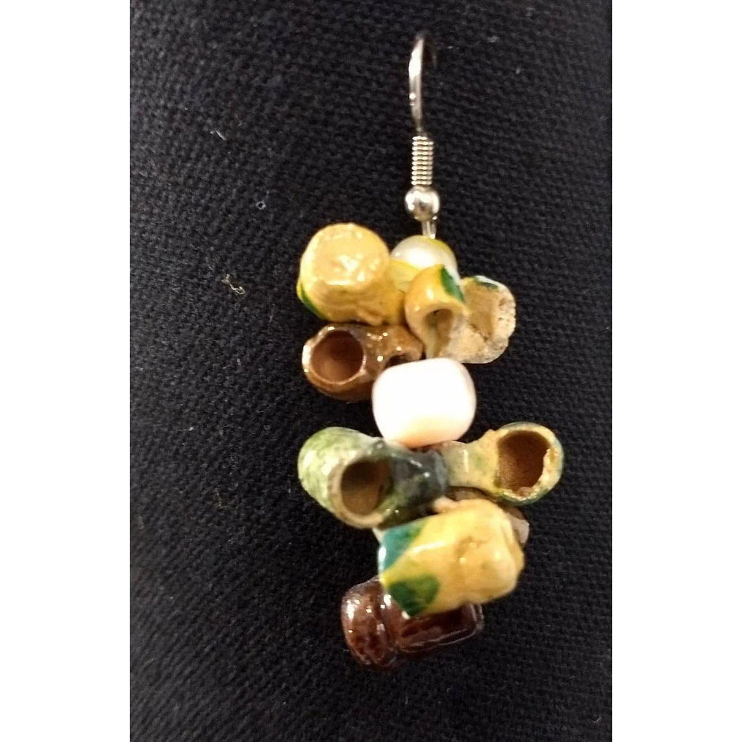 Glitz Glam And Rebellion Accessories Vintage Hand Made Mexican Pottery Necklace And Earrings 8 Glitz Glam And Rebellion Accessories Vintage Hand Made Mexican Pottery Necklace And Earrings