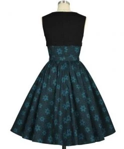 ChicStar Strappy Swing Dress In Blue Floral