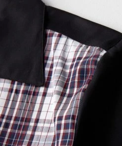 Glitz Glam And Rebellion Men's Bowling Shirt With Red And Blue Panels