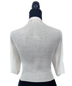 Banned Bobby Cropped Cardigan In White