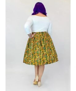 Hemet Circle Skirt In Book Print
