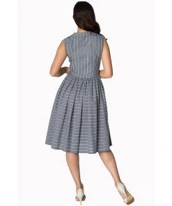 Banned Brighton Pier Shirtdress In Gray Stripe Women's Apparel 8 Banned Brighton Pier Shirtdress In Gray Stripe Women's Apparel