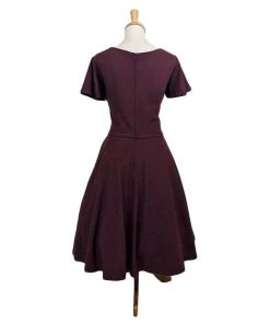 Women's Apparel Hemet Butterfly Swing Dress In Burgundy