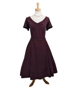 Women's Apparel Hemet Butterfly Swing Dress In Burgundy