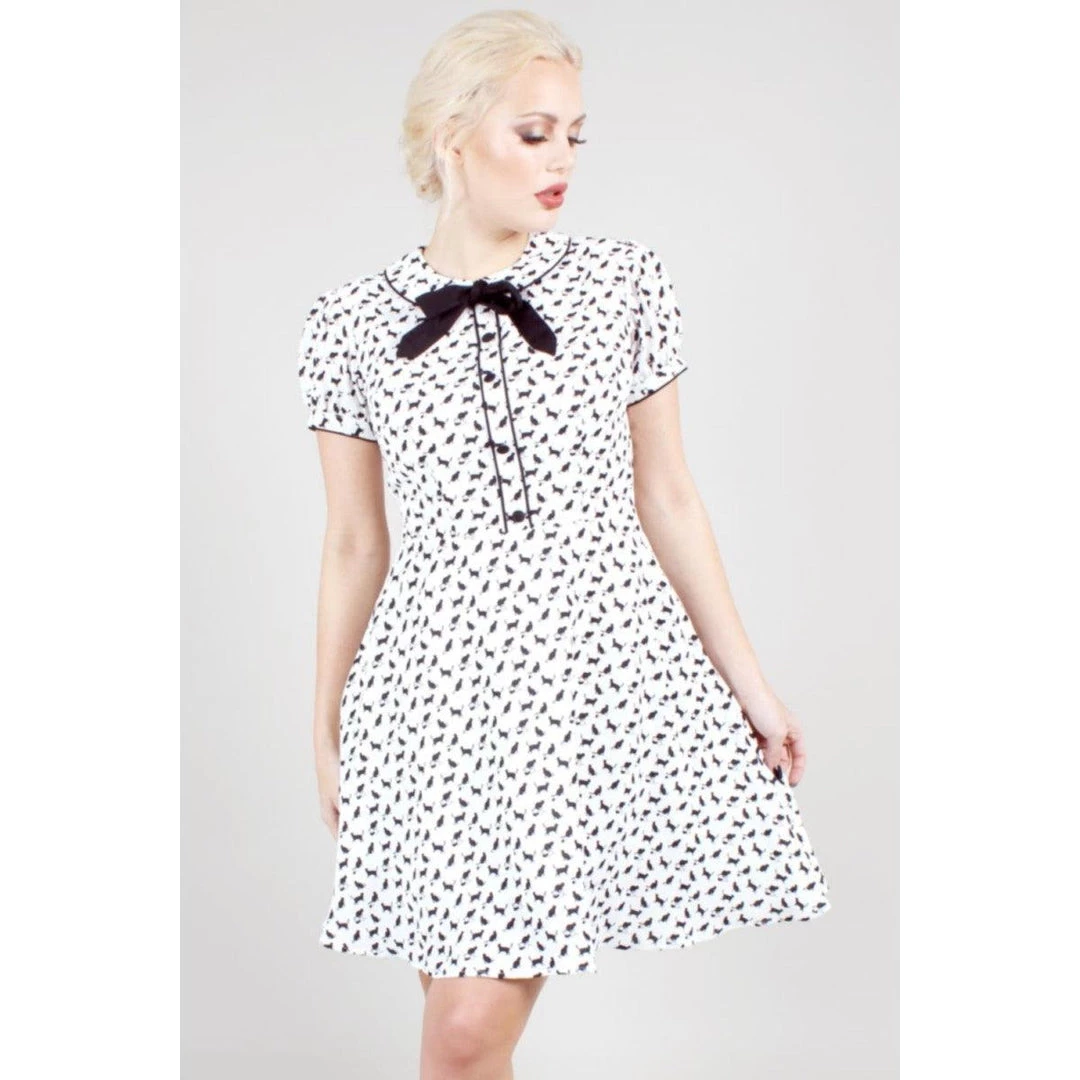 Voodoo Vixen Caddie Cat Print Dress Women's Apparel 3 Voodoo Vixen Caddie Cat Print Dress Women's Apparel