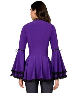 ChicStar Calliope Lace Corset Top In Purple Women's Apparel 8 ChicStar Calliope Lace Corset Top In Purple Women's Apparel