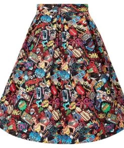 Dolly & Dotty Carolyn Skirt In Pop Art Print Women's Apparel