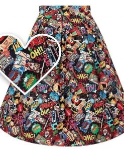 Dolly & Dotty Carolyn Skirt In Pop Art Print Women's Apparel