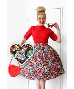 Dolly & Dotty Carolyn Skirt In Pop Art Print Women's Apparel