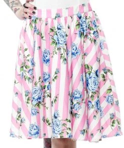 Sourpuss Carousel Roses Sweets Swing Skirt