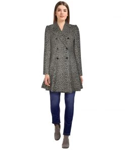 ChicStar Cassie Blanca Trench Coat In Leopard Women's Apparel