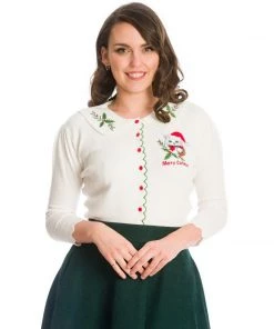 Banned Merry Catmus Cardigan In Creamy White