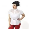 ChicStar Chiffon Button Blouse In White
