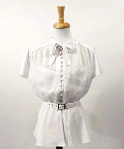 ChicStar Chiffon Button Blouse In White