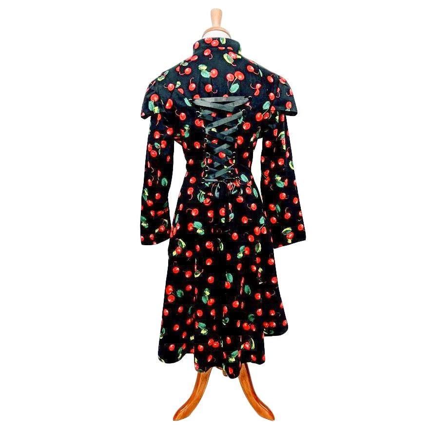 ChicStar Corset-Backed Cherries Jacket In Black 6 ChicStar Corset-Backed Cherries Jacket In Black