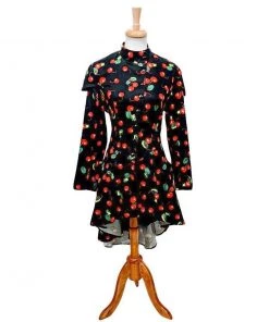 ChicStar Corset-Backed Cherries Jacket In Black 12 ChicStar Corset-Backed Cherries Jacket In Black