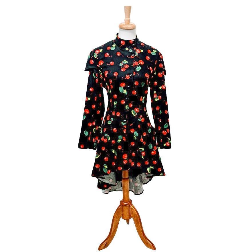 ChicStar Corset-Backed Cherries Jacket In Black 5 ChicStar Corset-Backed Cherries Jacket In Black