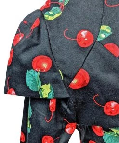 ChicStar Corset-Backed Cherries Jacket In Black 17 ChicStar Corset-Backed Cherries Jacket In Black