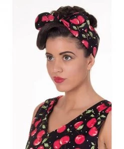 Dolly & Dotty Pinup And Rockabilly Headscarf In Cherry Print