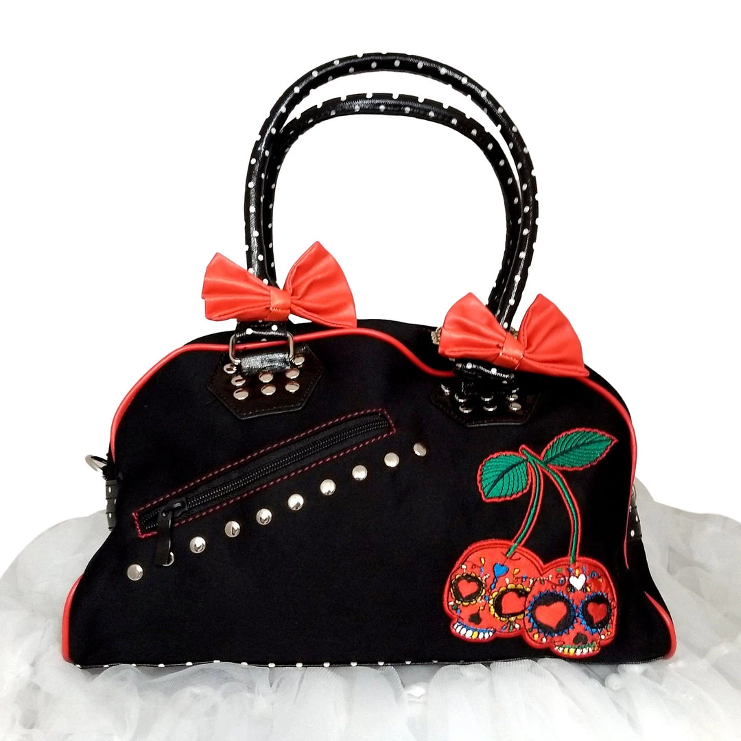 Banned Cherry Skull Dots Handbag Accessories 5 Banned Cherry Skull Dots Handbag Accessories