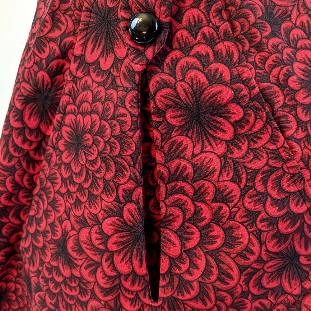 ChicStar Women's Apparel Anita Swing Skirt In Red Floral 6 ChicStar Women's Apparel Anita Swing Skirt In Red Floral