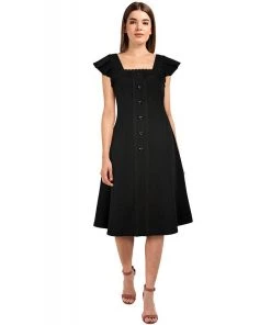 ChicStar Women's Apparel Claudia Swing Dress In Black