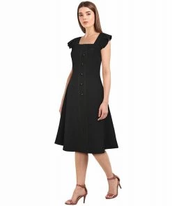 ChicStar Women's Apparel Claudia Swing Dress In Black