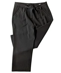 ChicStar Women's Apparel Cropped Tie-Waist Pants In Black