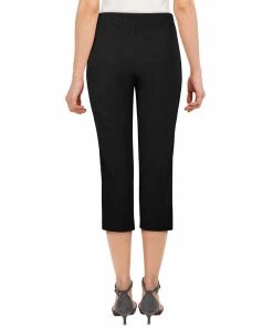 ChicStar Women's Apparel Cropped Tie-Waist Pants In Black