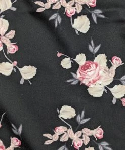 ChicStar Women's Apparel Soft Tie-Waist Pants In Black Floral