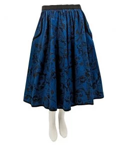 ChicStar Women's Apparel Twyla Twirl Skirt In Blue