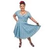 ChicStar All About The Blues Polka Dot Swing Dress