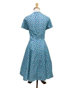 ChicStar All About The Blues Polka Dot Swing Dress