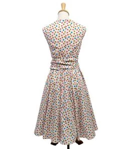 ChicStar Women's Apparel Wrap-Front Swing Dress In Candy Polka Dots