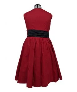 ChicStar Wrap-Front Sleeveless Swing Dress In Red Women's Apparel