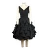ChicStar Florence Flounce Dress In Black Women's Apparel