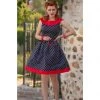 Dolly & Dotty Cindy Dress In Black Polka Dot Women's Apparel