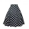 Hemet Circle Skirt In Black & White Polka Dots Women's Apparel