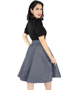 Hemet Circle Skirt In Denim Women's Apparel