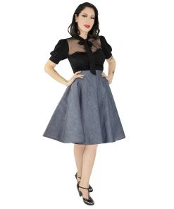 Hemet Circle Skirt In Denim Women's Apparel