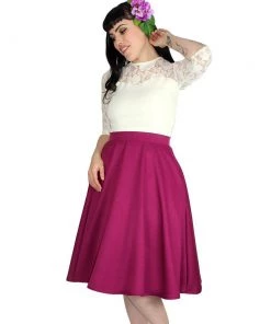 Hemet Flowy Fuschia Circle Skirt Women's Apparel