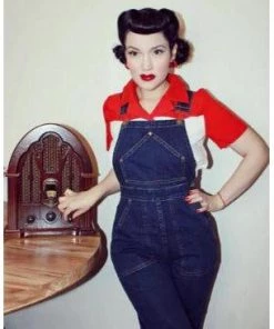 Star Struck Clothing Classic Overalls In Indigo Blue Women's Apparel