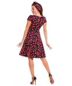 Dolly & Dotty Claudia Swing Dress In Cherries Print Women's Apparel 9 Dolly & Dotty Claudia Swing Dress In Cherries Print Women's Apparel