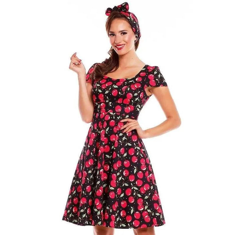 Dolly & Dotty Claudia Swing Dress In Cherries Print Women's Apparel 6 Dolly & Dotty Claudia Swing Dress In Cherries Print Women's Apparel