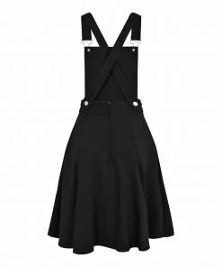 Collectif Kayden Overalls Swing Dress In Black Women's Apparel