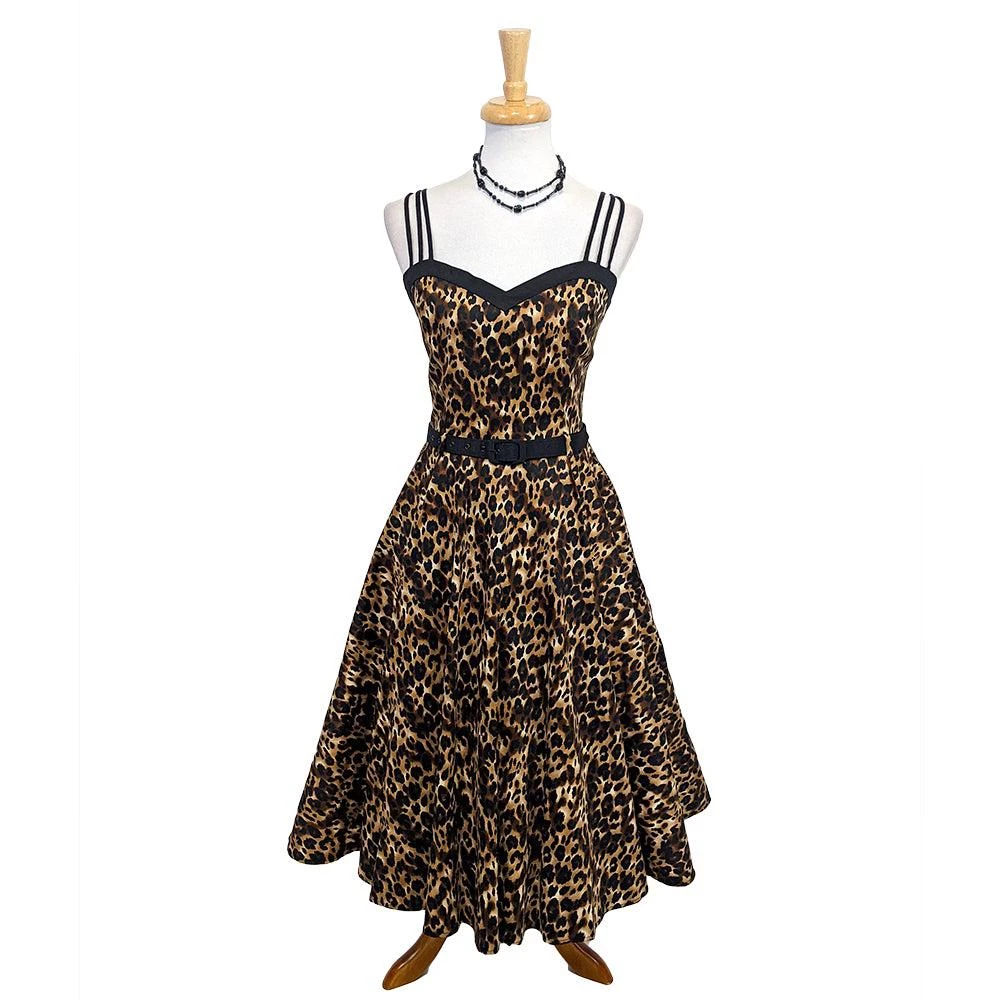 Collectif Nova Leopard Swing Dress Women's Apparel 6 Collectif Nova Leopard Swing Dress Women's Apparel